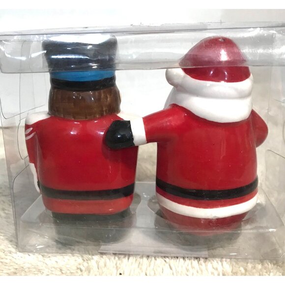 Santa & Nutcracker Salt & Pepper Shakers & Spreaders Gift Set Christmas - Picture 9 of 11